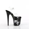 Pleaser - FLAMINGO808NLSG Sandale à bride à la cheville, Pole dance chaussures - Noir/Transparent Product image